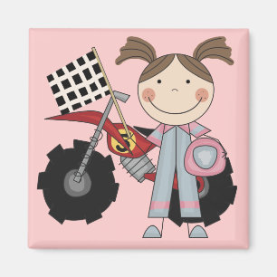 Aimant Vélo de saleté - T-shirts et cadeaux de fille