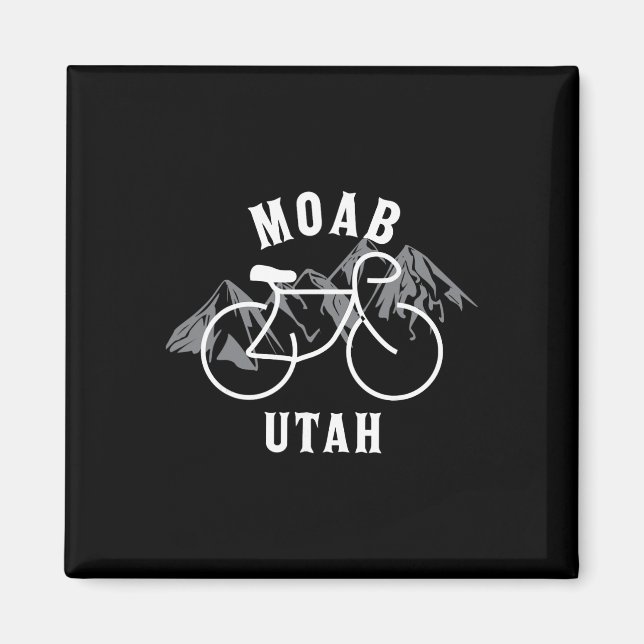 Aimant Vélo Moab Utah Graphique  (Devant)