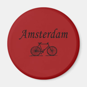 Aimant Vélo rétro d'Amsterdam