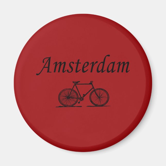 Aimant Vélo rétro d'Amsterdam (Devant)