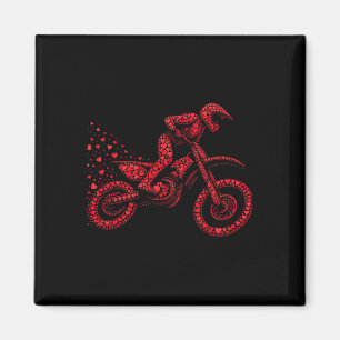 Aimant Vélo Tout-Terrain Cœur Motard Garçons Femmes Homme