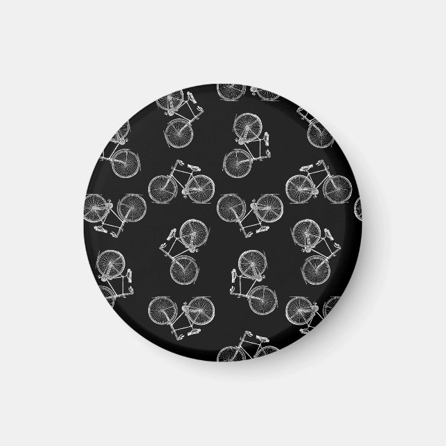 Aimant Vélo vintage Imprimer Motif Classique Vélos Noir (Devant)