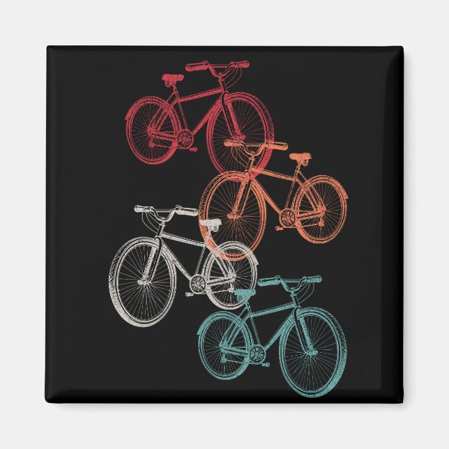 Aimant Vélos colorés (Devant)