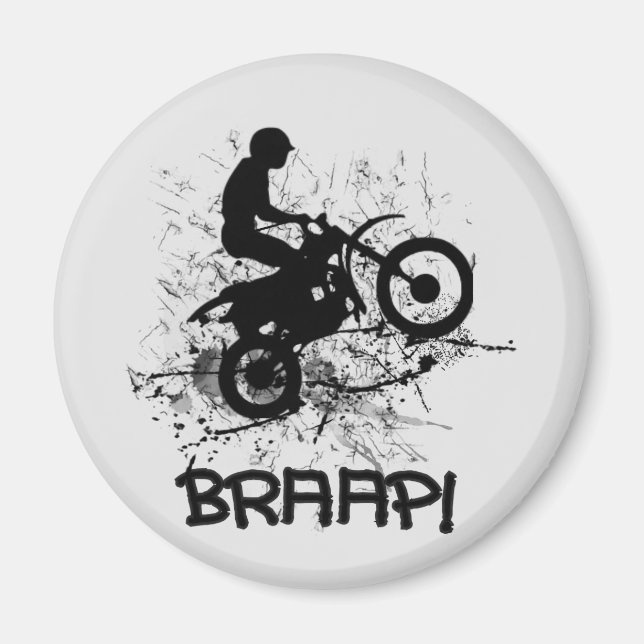 Aimant Vélos Motocross Dirt Bikers Boud Splatter Braap! (Devant)