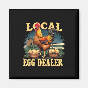 Aimant Vendeur local d'oeufs Funny Jardin de poulet de fe