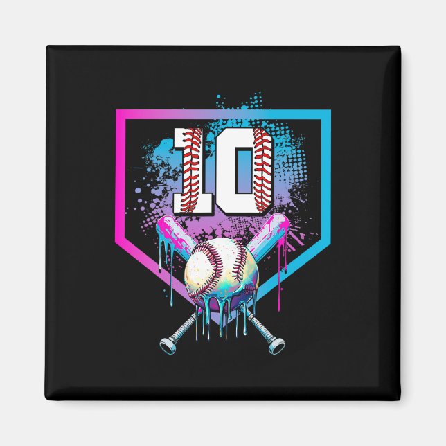 Aimant Vendre Drip 10e anniversaire Accueil Plaque Garçon (Devant)