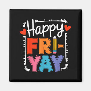 Aimant Vendredi heureux Fri-yay Professeur École Mème _3 