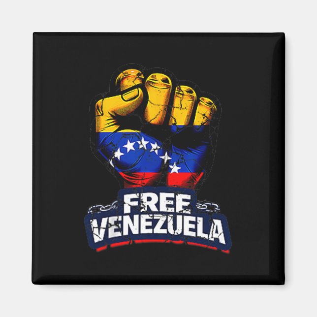 Aimant Venezuela Flag Venezuela Libre 2026  (Devant)