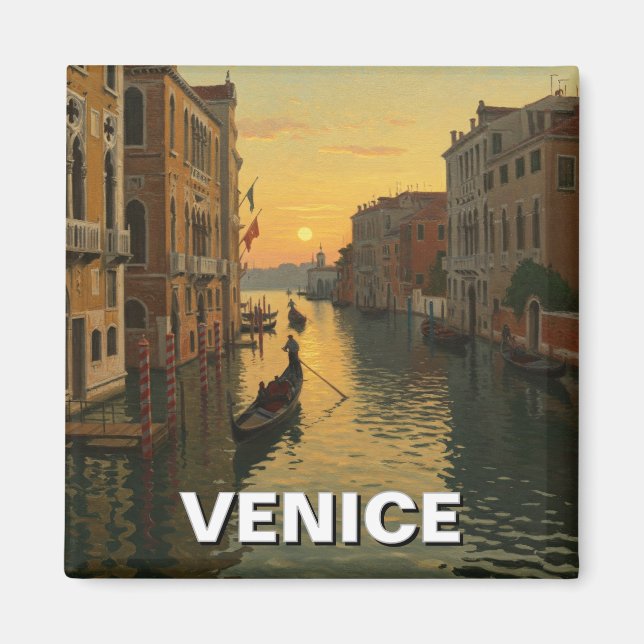 Aimant Venise Italie Voyage Souvenir Peinture (Devant)