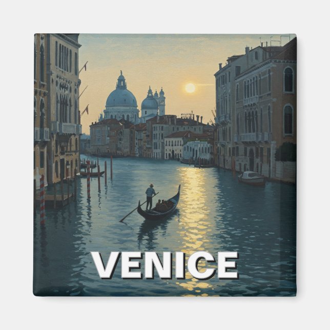 Aimant Venise Italie Voyage Souvenir Peinture (Devant)