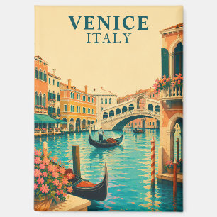 Aimant Venise Italie Voyage Vintage Grand Canal Gondole