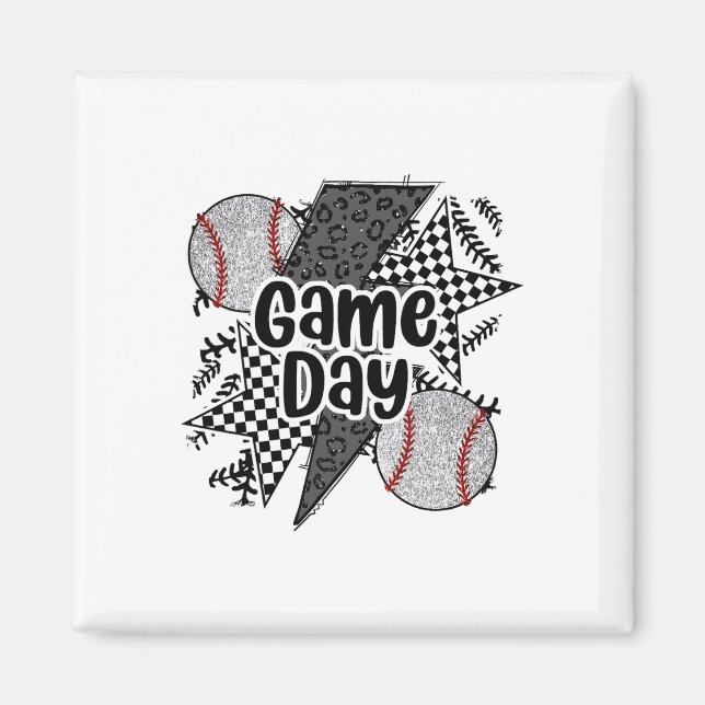 Aimant Vente Rétro Jeu Jour À Carreaux Léopard Vente Mama (Devant)