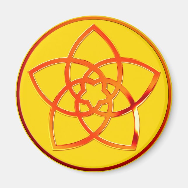 Aimant Venusblume / Venus Flower RED | jaune (Devant)