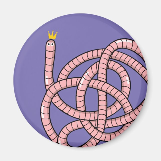 Aimant Ver à dessin en couronne (Devant)