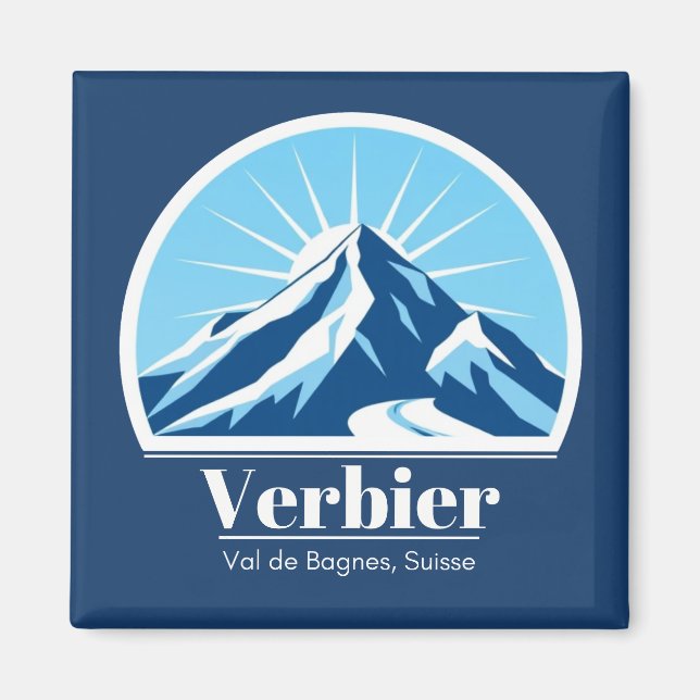 Aimant Verbier Val de Bagnes souvenir (Devant)