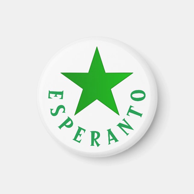 Aimant Verda Stelo (Esperanto Star) (Devant)