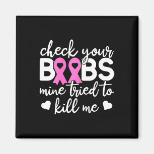 Aimant Vérifiez votre Boo Bees Breast Cancer Awareness Co