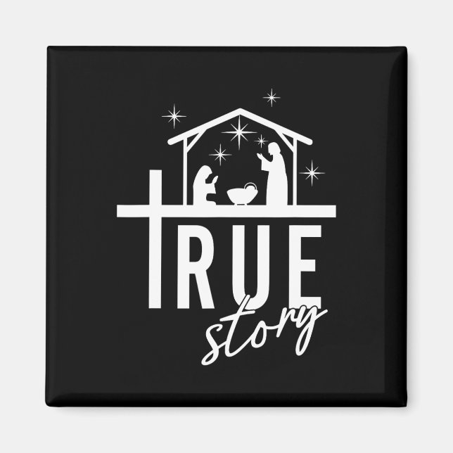 Aimant Véritable Histoire De Jésus Naissance Noël Scène D (Devant)