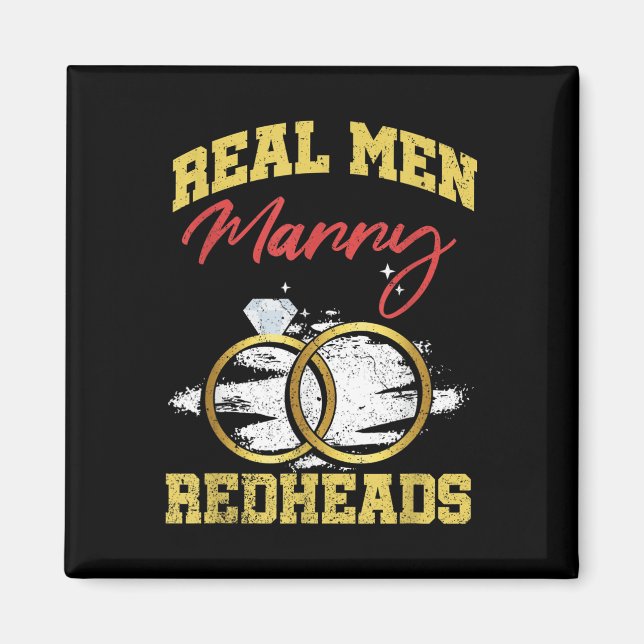 Aimant Véritables Hommes Époux Mariage Groom Bride Ginger (Devant)