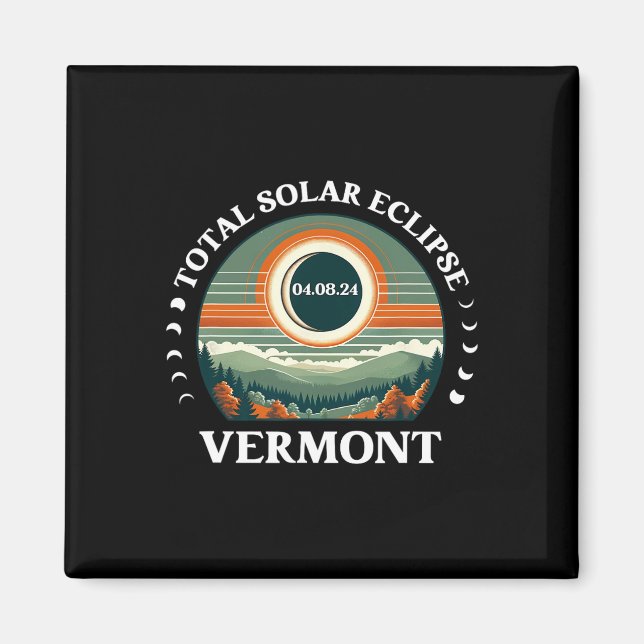 Aimant Vermont Eclipse 4.08.24 Amérique Total Éclips sola (Devant)