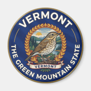 Aimant 🐦 Vermont Green Mountain State Bird Patrimoine