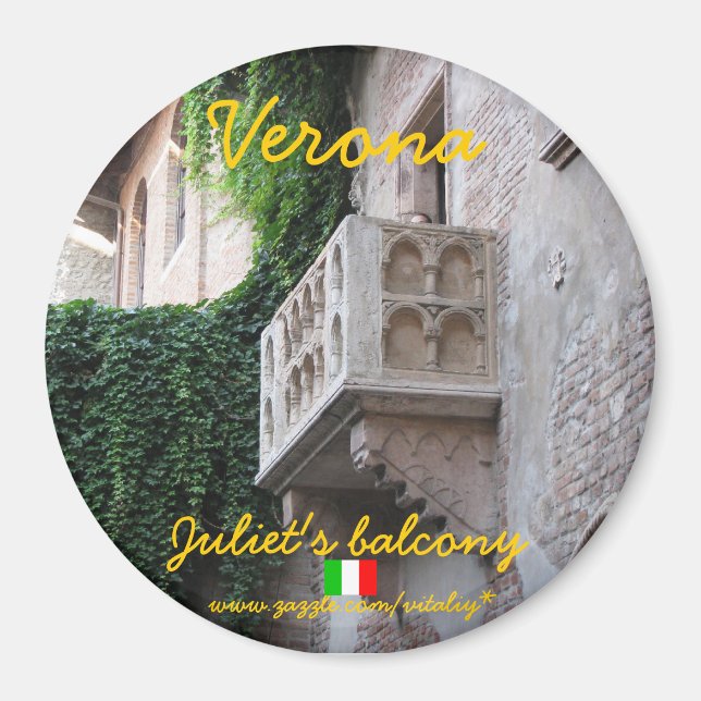 Aimant Vérone Italie Juliet balcon design magnétique (Devant)