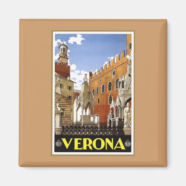 Aimant Vérone vintage Italie (Devant)