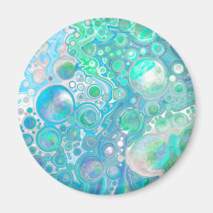 Aimant Verre de mer Effet de peinture bleu et vert pour v