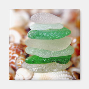 Aimant Verre de plage sur l'aimant des coquillages