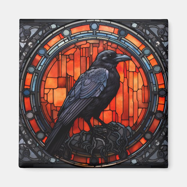 Aimant Verre Éffrayant Raven (Devant)