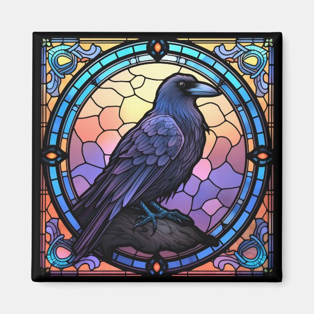 Aimant Verre Éffrayant Raven (Devant)