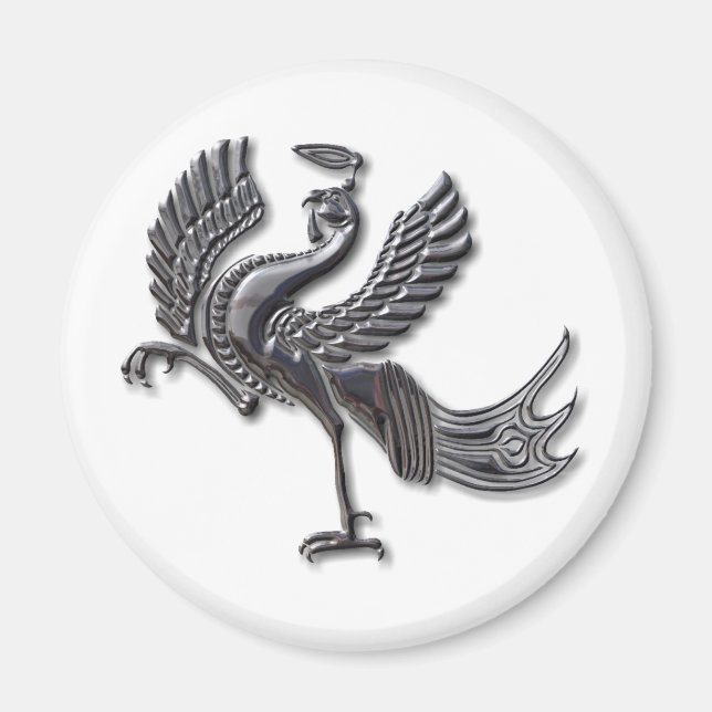 Aimant Verre noir Red Bird (Devant)