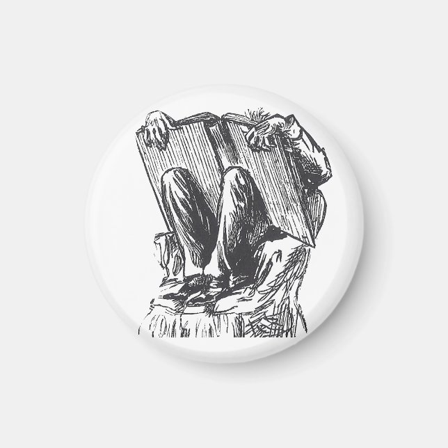 Aimant Vers de livre lecture (Devant)