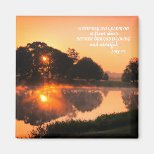 Aimant Vers inspiré de bible de lever de soleil de foi