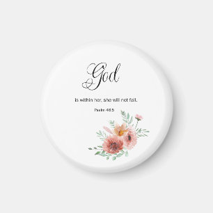 Aimant Verse de la Bible Florale