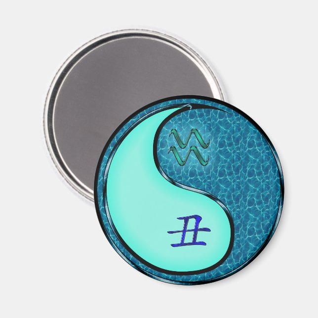 Aimant Verseau & Bœuf d'eau (Recto/Verso)