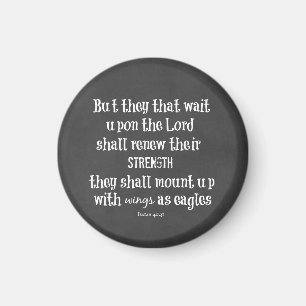 Aimant Verset biblique : Renouveler la force, ailes comme