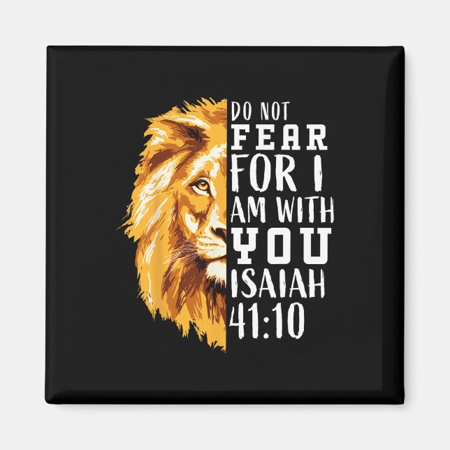 Aimant Verset de la Bible chrétienne Lion de Juda pour le (Devant)