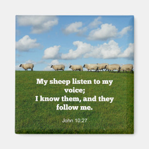 Aimant verset de la Bible, Jean 10:27,