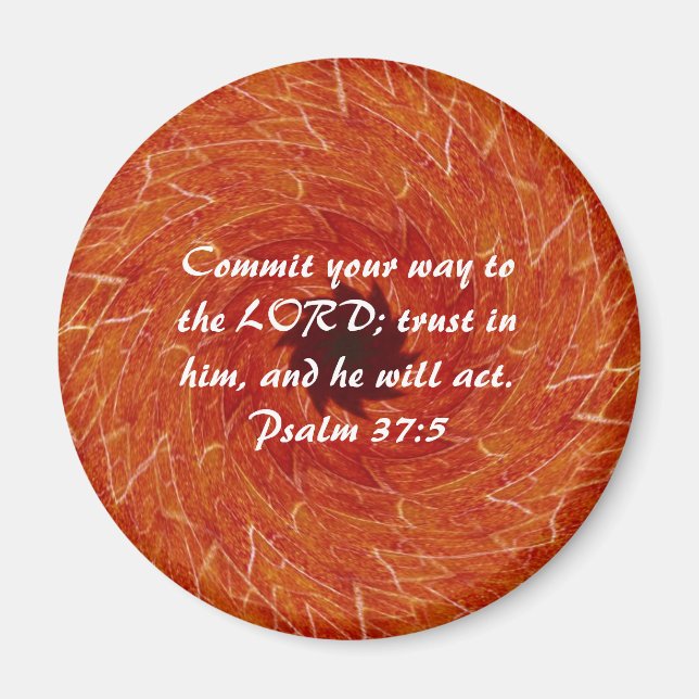 Aimant Versets bibliques Écritures motivationnelles Psaum (Devant)