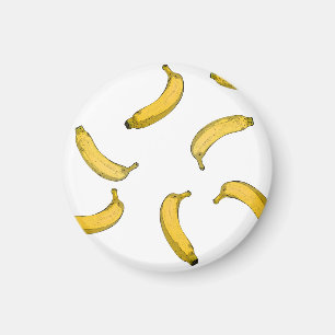 Aimant Version de croquis de motif Banana