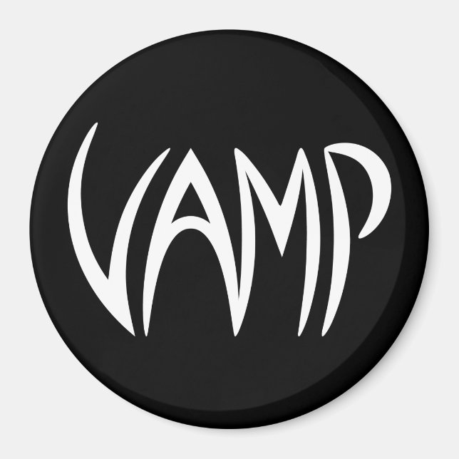 Aimant Version texte Vamp (noir/blanc) (Devant)