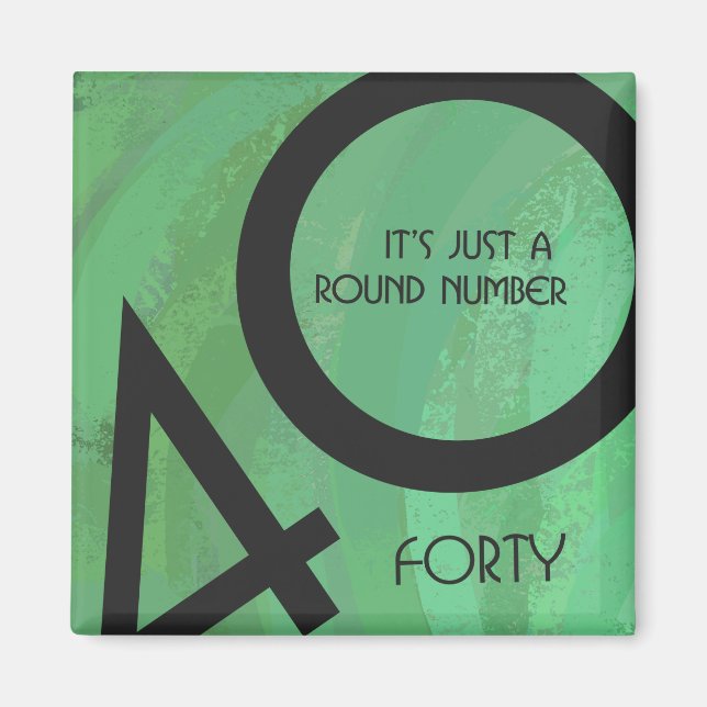 Aimant Vert 40 Décennie Anniversaire (Devant)