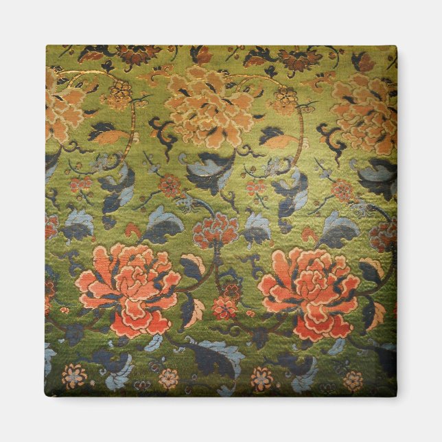 Aimant Vert brocade chinois (Devant)