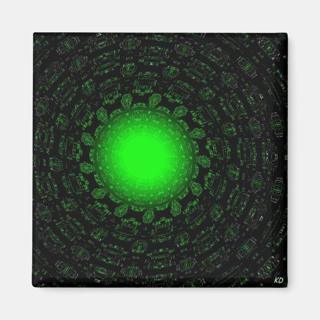 Aimant vert d'étoile (Devant)