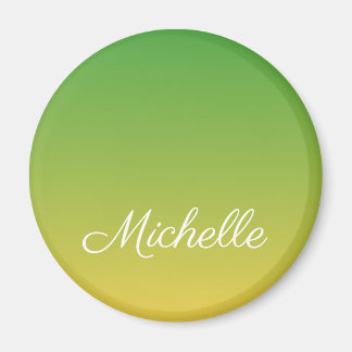 Aimant Vert et jaune foncé personnalisé