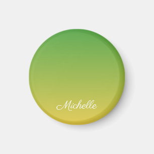 Aimant Vert et jaune foncé personnalisé