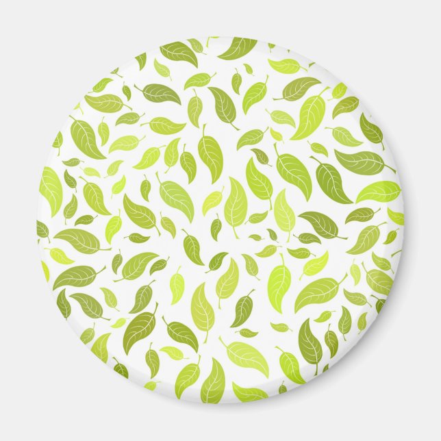 Aimant Vert Feuille Nature Imprimer, Plante Motif feuille (Devant)