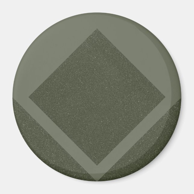 Aimant Vert Mousse Bord Diamanté (Devant)