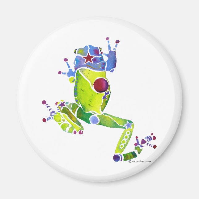 Aimant Vert printemps de grenouille (Devant)